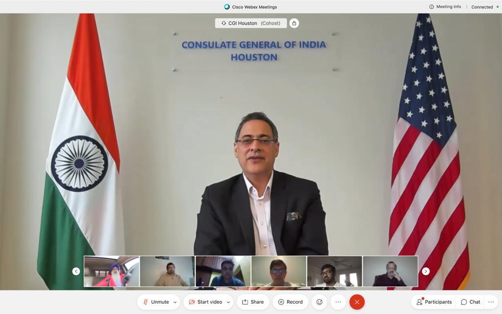Consul General's interaction with Indian-American community in Kansas on November 24,2020